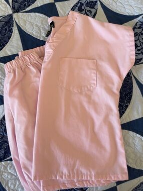 Kids Pink Halloween Costume Scrub Set